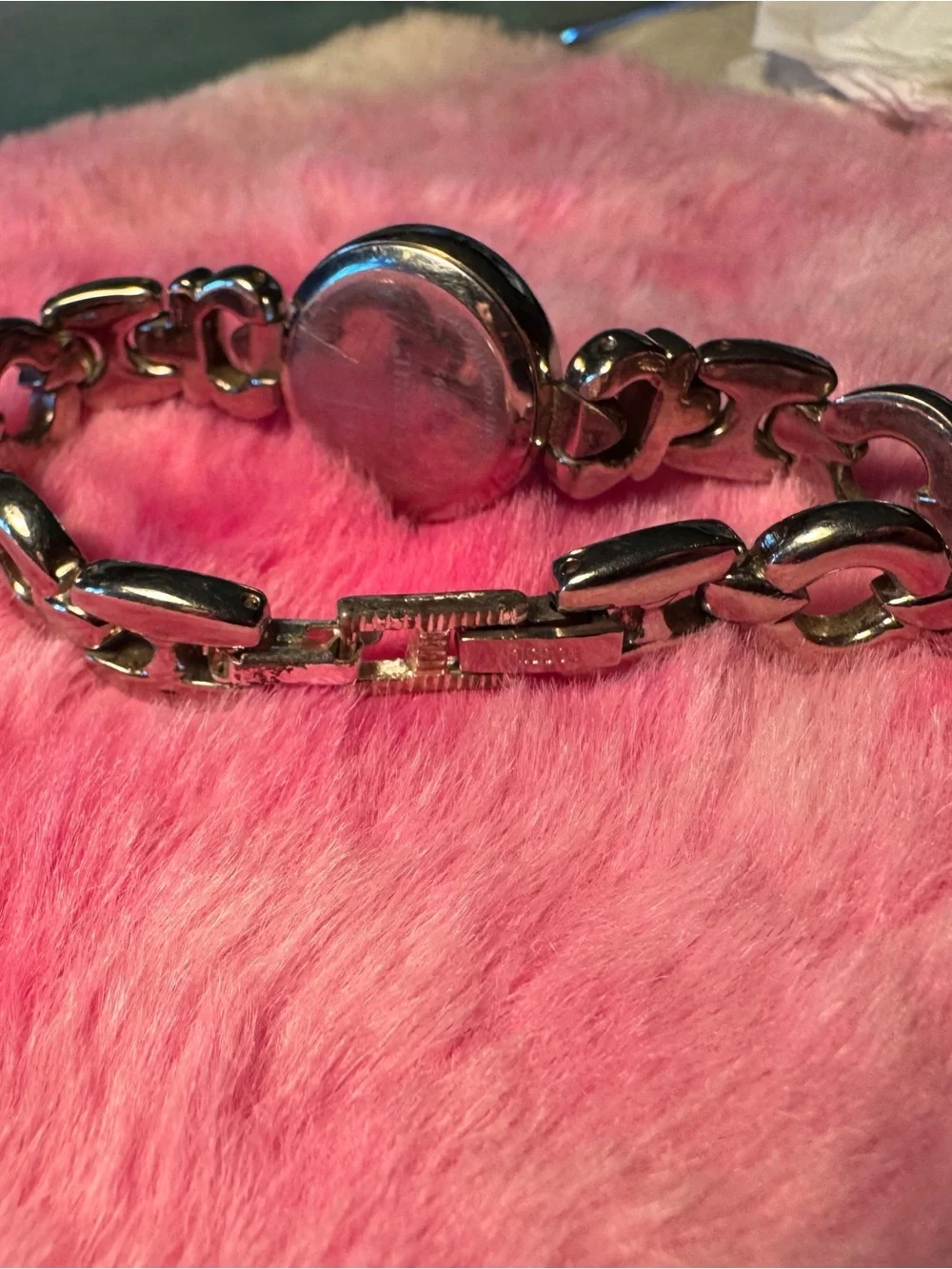 Vintage Fossil Silver Chain-Link Bracelet Watch